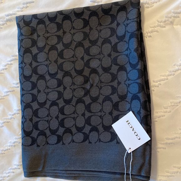 Soft, Black Coach Signature Wrap, NWT and packaging - Picture 1 of 2